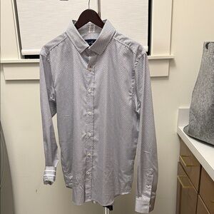 Robert Graham White and Blue Geometric Shirt